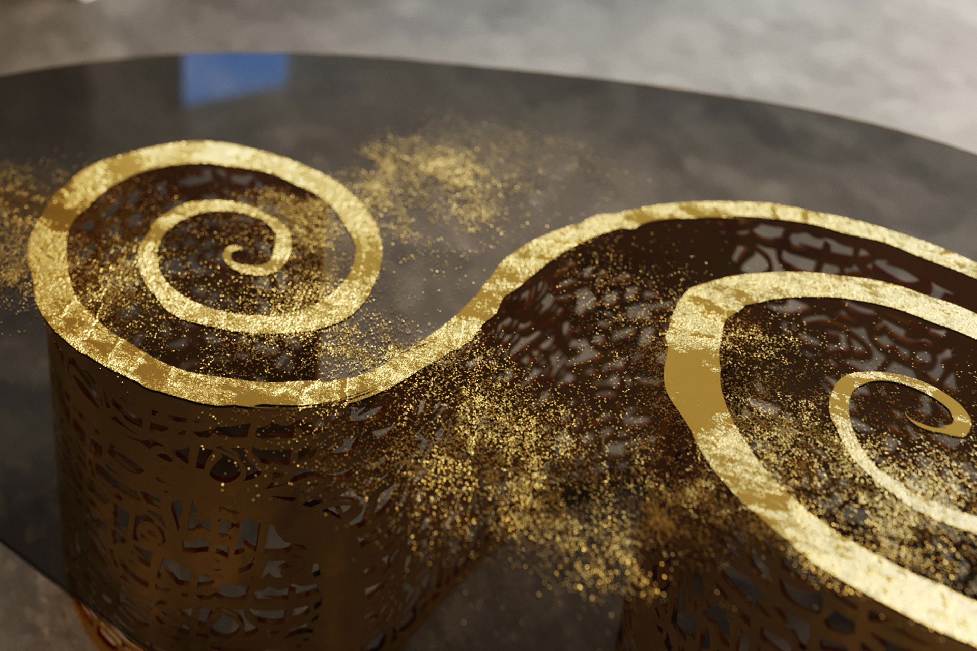 Artisanal gold detail