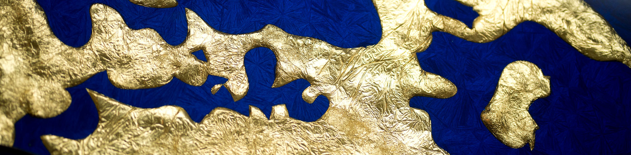 Gold leaf on glass
