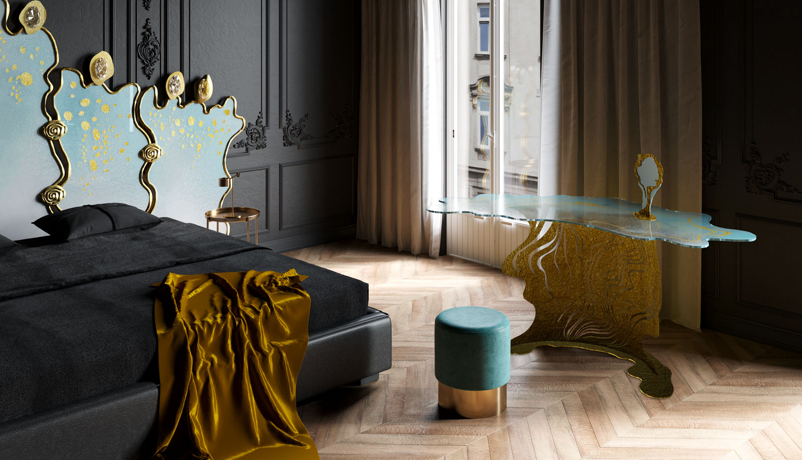 Tiara vanity table — Morpheus collection by UNICA
